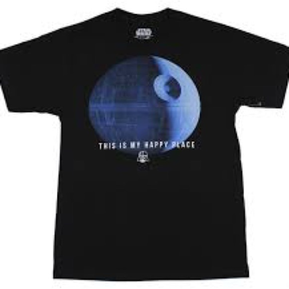 Star Wars Death Star This is My Happy Darth Vader Short Sleeve T-Shirt - Picture 1 of 5